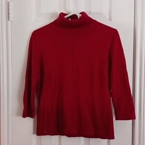HILLARD & HANSON TURTLENECK LONG SLEEVE RED SWEATER